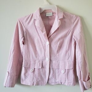 Pink striped blazer